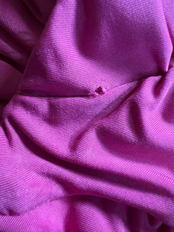 Lucy In The Sky Pink Medium Ruched Mini Dress Ties around The Neck (Flawed-Hole) - Image 9