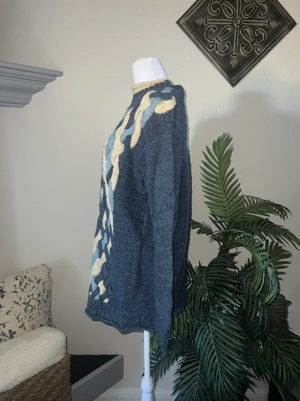 Newport News Vintage Chunky Knit Oversized Sweater - Image 3