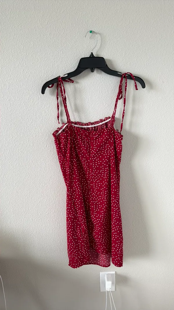 Red Polka Dot Mini Dress ❤️ Size M - Image 3