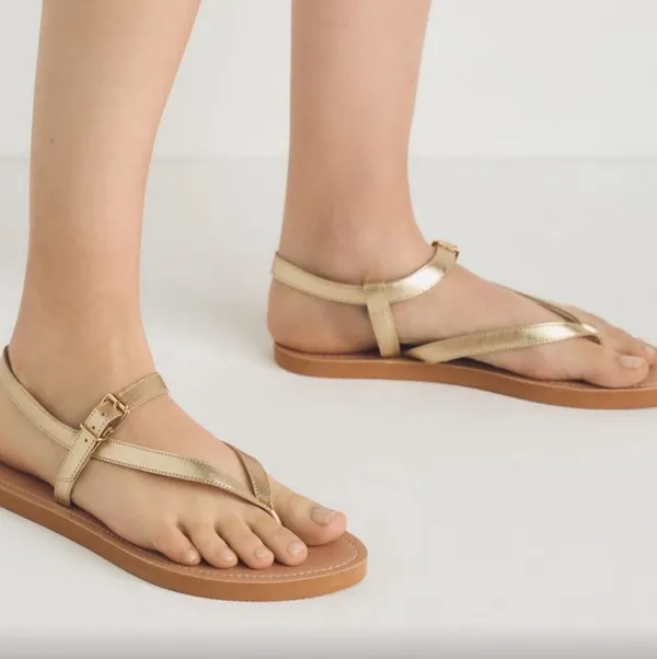 Pilcro Gold Sandals - Image 2