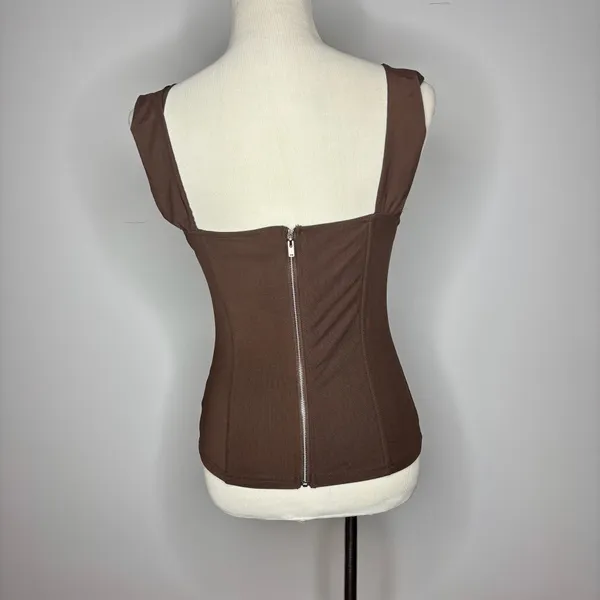Princess Polly - Brown Kyrie Longline Corset Top - Image 6
