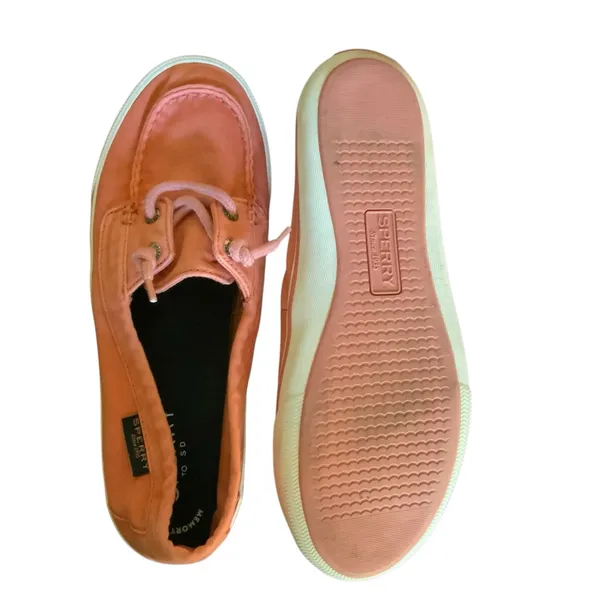 Sperry Woman’s Coral Slip On Canvas Boat Shoes Size 8 - Image 4