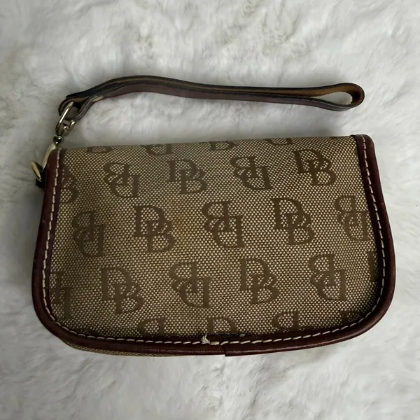 DOONEY & BOURKE Brown Signature Canvas Wristlet - Image 2