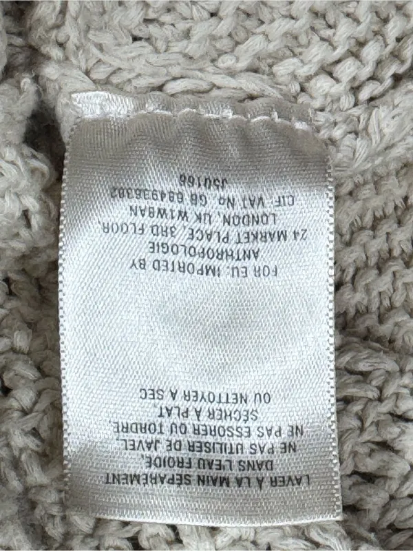 Anthropologie Angel of the North Harvest Moon Cotton Poncho Sweater Size S - Image 8