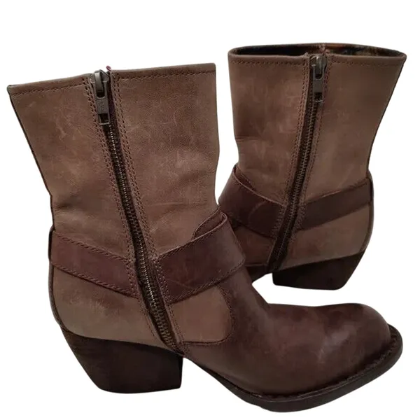 Brown Leather Boots by Born sz 6 - Image 5