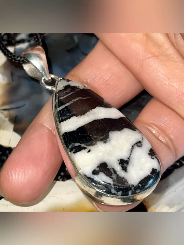White Buffalo Turquoise Crystal Pendant 2 1/2” - Image 12
