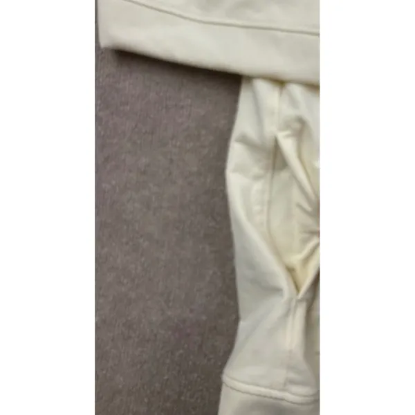 CRZ YOGA Womens Cream Raglan Sleeve Pullover Hoodie Sweatshirt Ivory Large - Image 4