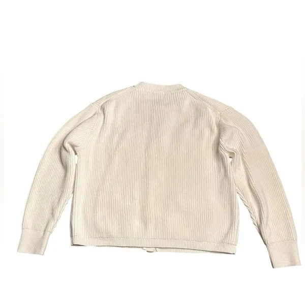 J Crew women’s Four-pocket cardigan chunky ivory CG804 Size XL NWT - Image 3