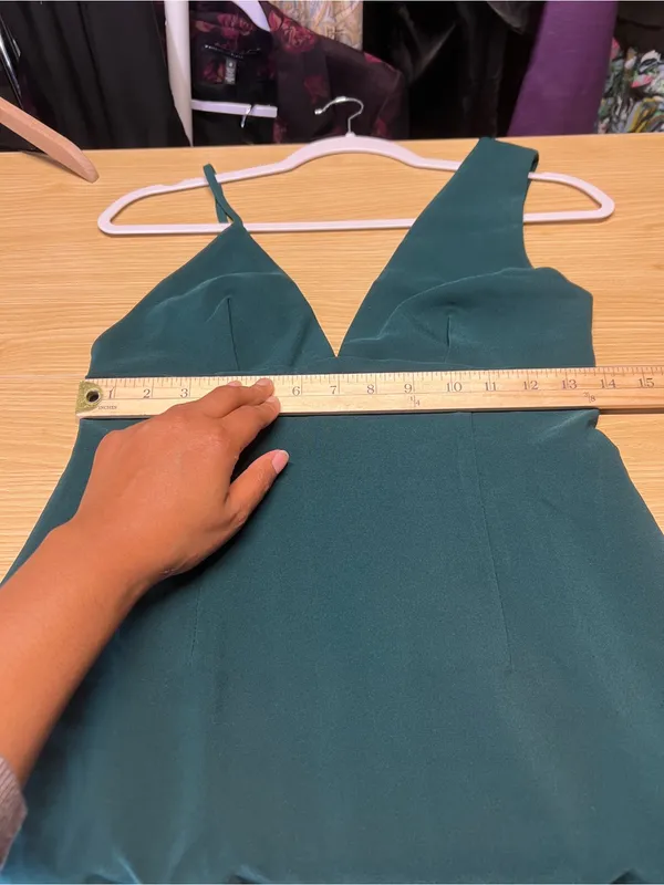 Lulus Emerald Green Asymmetrical Strap Bodycon Mini Dress Size S NWT - Image 14