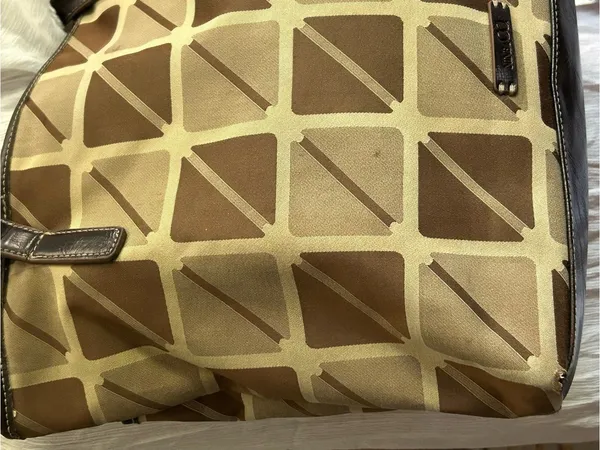 Nine & Co. Women’s Brown Geometric Tote Shoulder Bag - Image 4