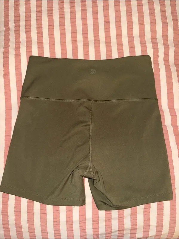 All in Motion High-Waist Olive Green Women’s Active Shorts - Image 2