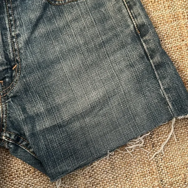 Levi's 501 Denim Jean Shorts Cut Off Blue Size 29 - Image 2