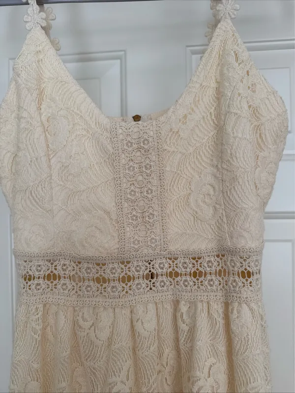 Altar’d State cream Lace Overlay sundress Dress Small - Image 2