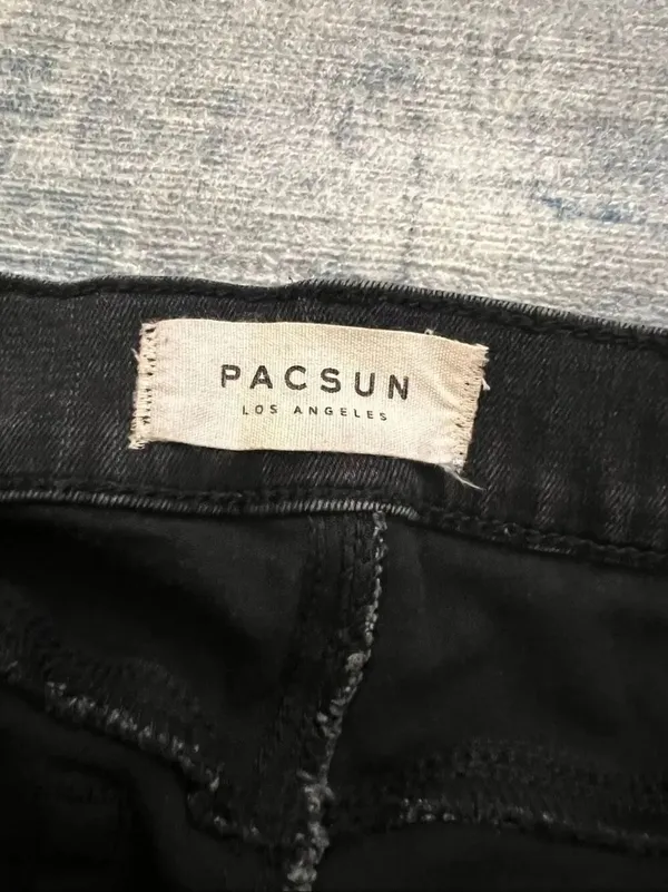 PacSun Black Distressed Busted Knee High Rise Ankle Jegging Women's 25" - Image 4