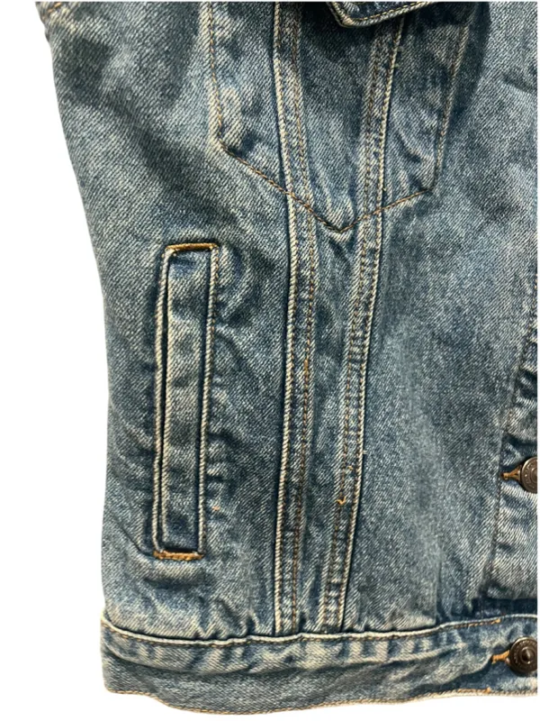 Rolling Stones Forever 21 Denim Vest Medium Back Patch Rock Band Concert Jean M - Image 5