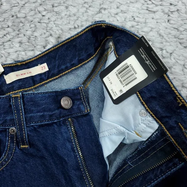 Levi’s Premium 80's Mom Jeans High Rise Tapered Dark Wash Blue Size 23 x 28 - Image 6