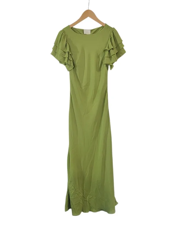 NWT Few Moda Leonor Maxi Dress size Small S clover green flutter sleeve o.p.t - Image 3