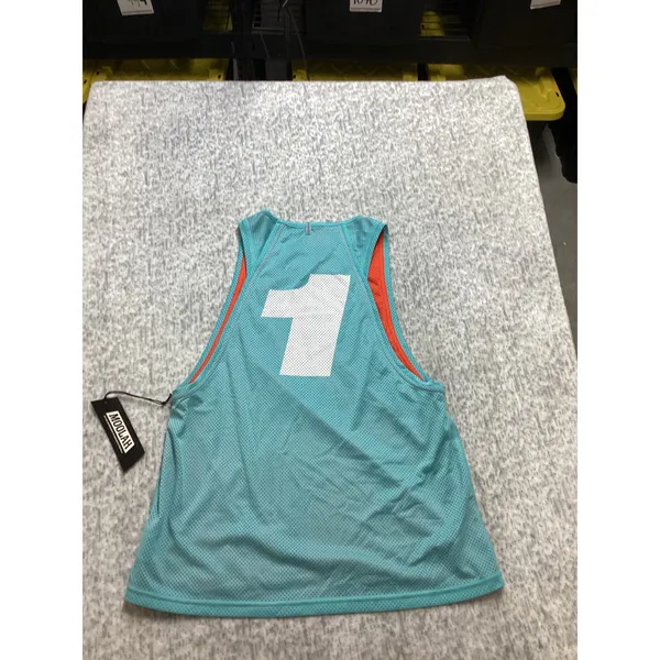 Moolah Kicks Womens‎ Mesh Practice Top Aqua Red Basketball Jersey 223001 L NEW - Image 6