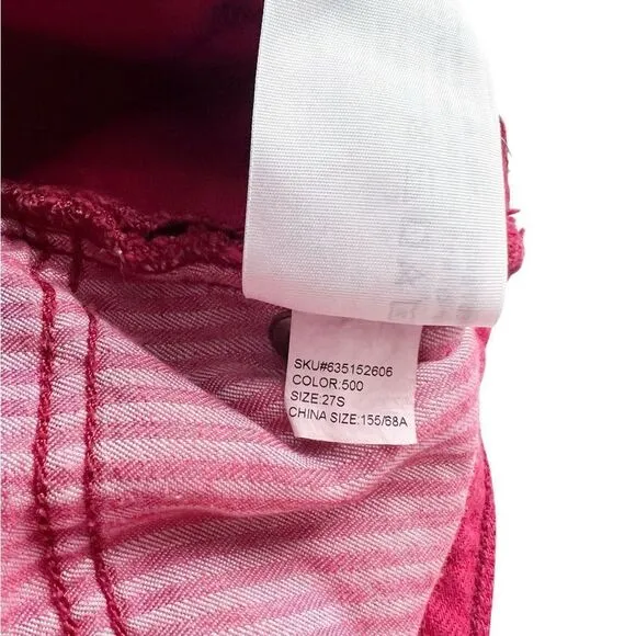 Abercrombie Red A&F Mom Jeans Relaxed‎ Tapered Leg Size 4 Short - Image 8