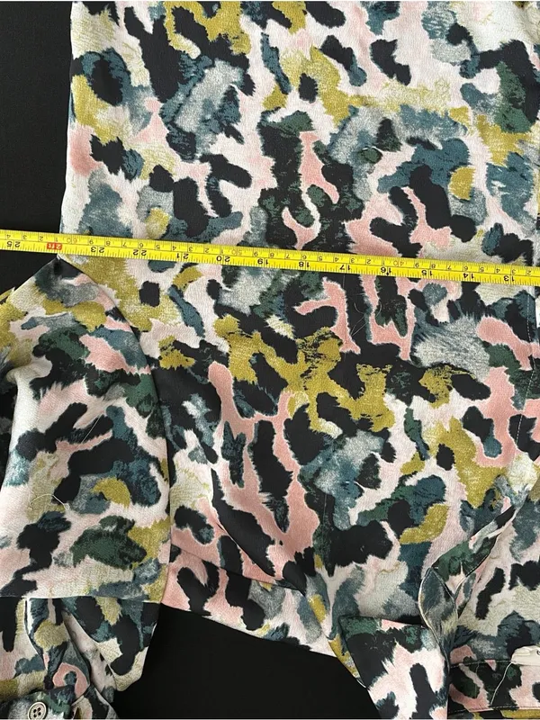 entro Leopard-Style Print Blouse in Black, Pink, Green - Image 5