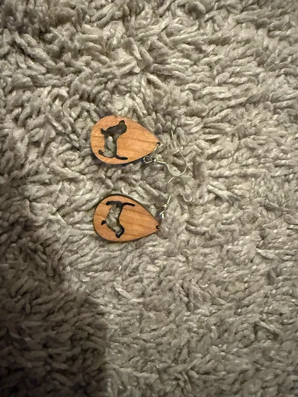Handmade basset hound earrings  - Image 2