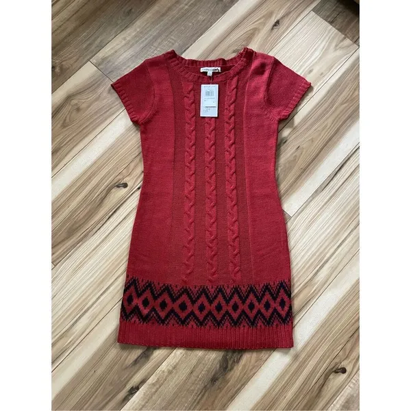 NWT Knitted mini dress L Red Size L - Image 2