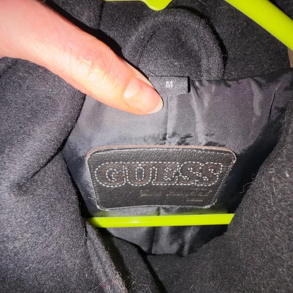 Guess Black Military Coat with Gold Accents - Image 5