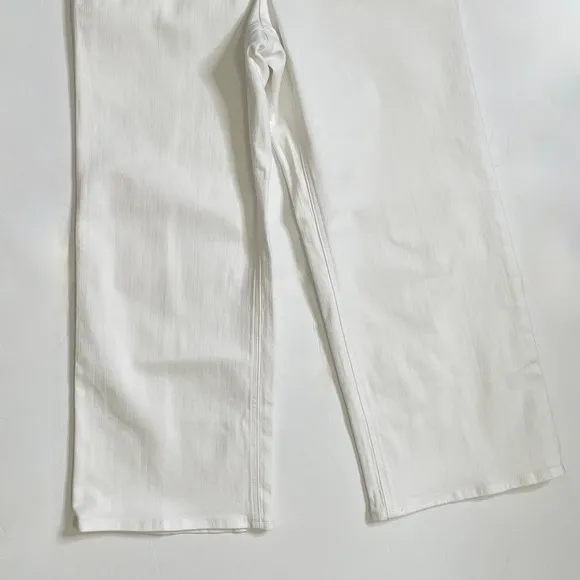 NWT!! J. CREW Slim Wide Jeans Stacked Buttons Solid White Size 29 Petite‎ 29P - Image 10