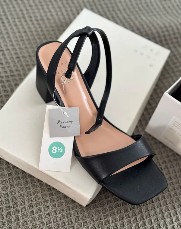 A New Day Black Sandal Heels - Image 2