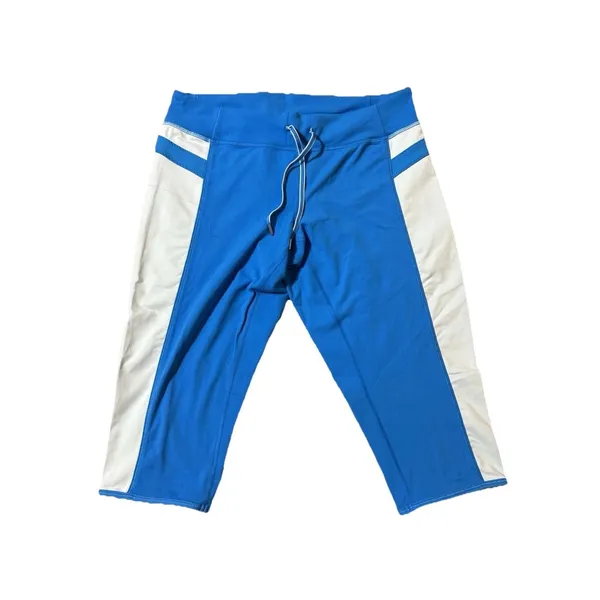 Lululemon Sz 10 Heat It Up Crop Beach Blanket Blue Run Cross Fit Gym Summer Yoga - Image 7