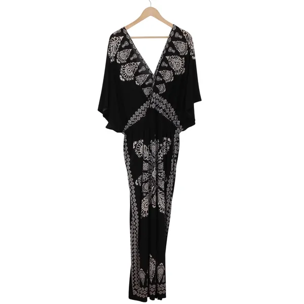 Unbranded Maxi Dress Womens 3X Black Medallion Print Excellent - Image 2