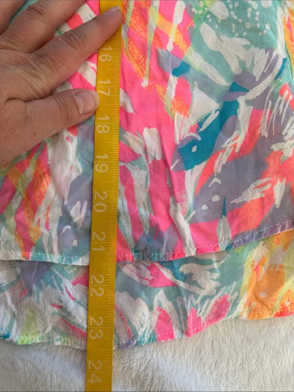 Lilly Pulitzer medium sparkling sands Colorful Cold-Shoulder V-Neck Women's Top - Image 9