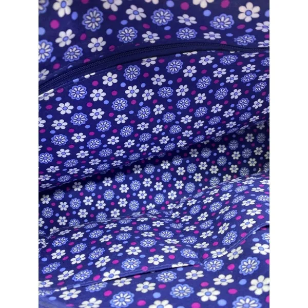 Vera Bradley Blue Pink Quilted Fabric Tote Bag - Image 11