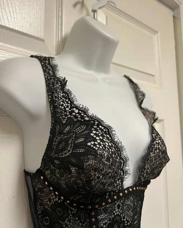 Victoria's Secret Black Rivet Bodysuit - Image 8