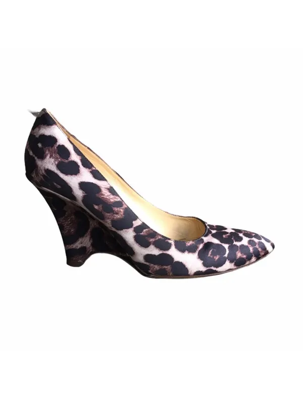Kate Spade Leopard Wedge Pointed Toe Pumps 6.5 - Image 2