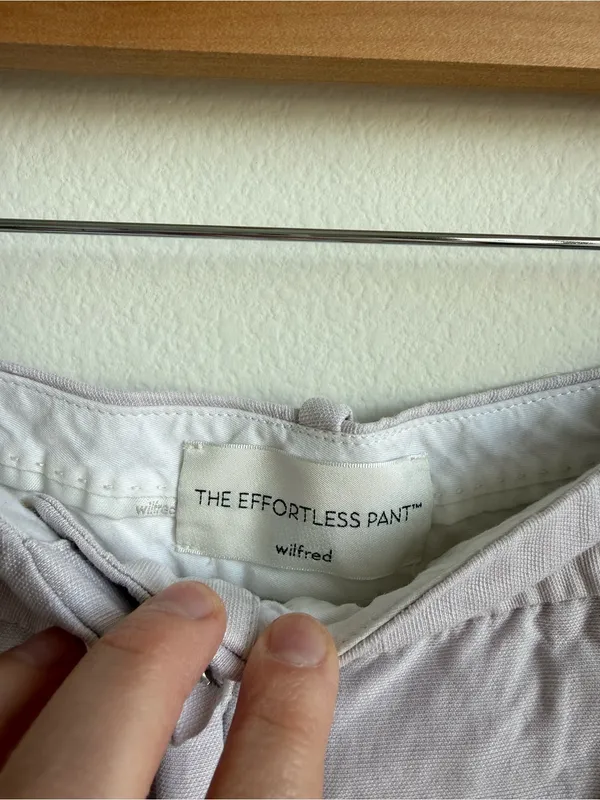 Aritzia Wilfred The Effortless Pant London Grey Linen Lyocell Wide Leg Size 4 - Image 4