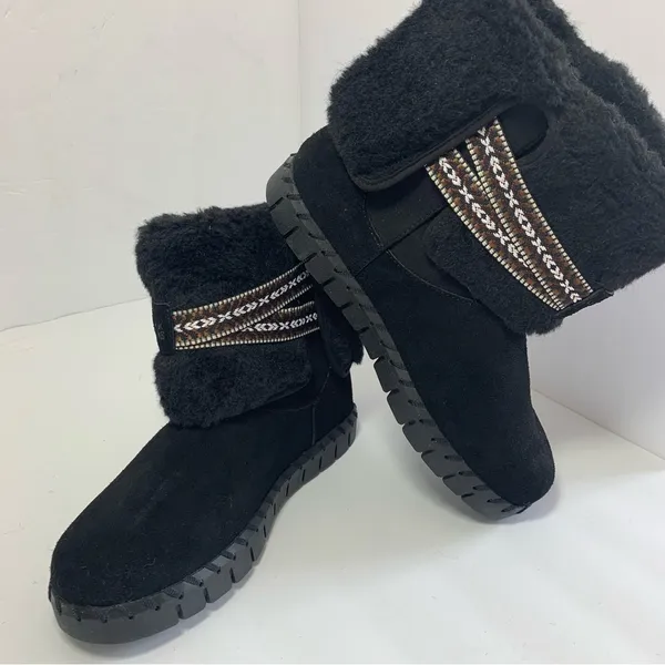 MUK LUKS Women's Black Suede Boots - Size 7‎ - Image 4