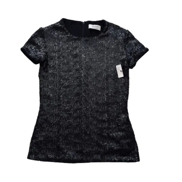Bailey 44 Top Celebration Black Sequined Crewneck Short Sleeve Top XS NEW - Image 12