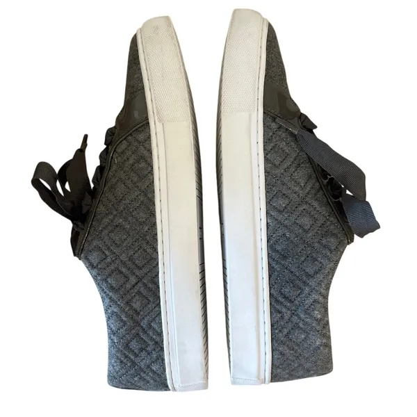 Tory Burch Marion Quilted Felt Sneakers Dovestone Grey 8‎ - Image 7