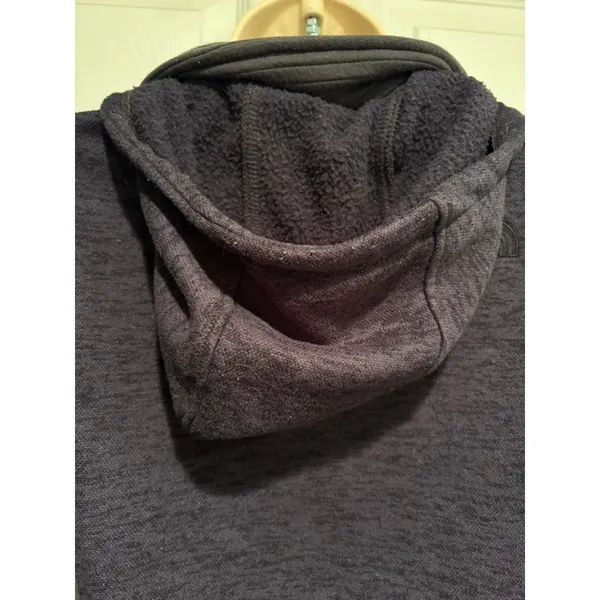 The North Face Womens XS Gray Moto Ribbed Full Zip Jacket Fleece Hoodie - Image 7