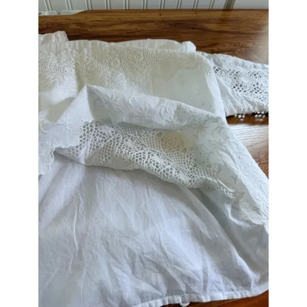 Ulla Johnson Viola White Cotton Lace Embroidered Crew Neck Mini Dress Size S 4 - Image 10