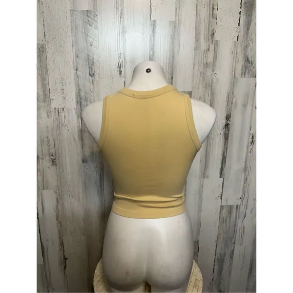 Tank top with rhinestones Tan - Image 4