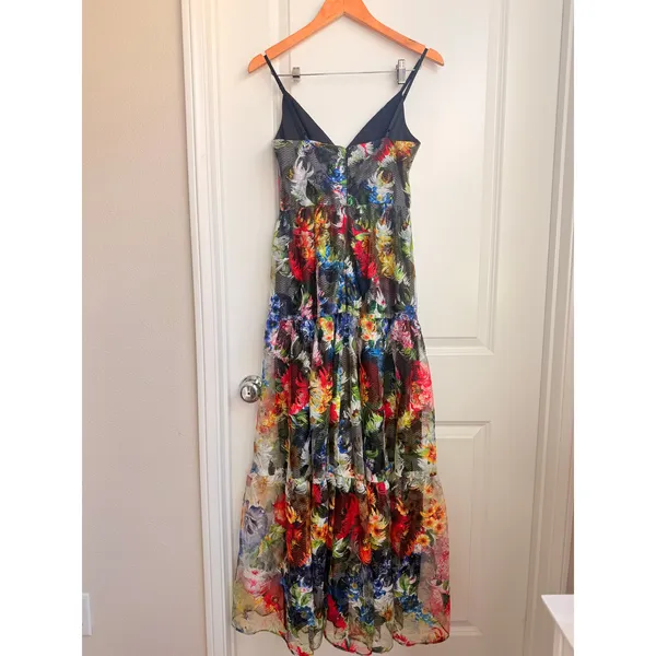 Aidan Mattox V-Neck Sleeveless‎ Embroidered Gown US 2 Formal Prom Evening - Image 4