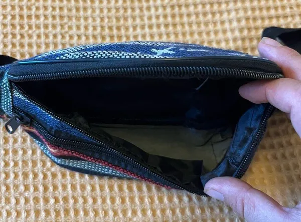 Woven Fanny pack Blue - Image 6