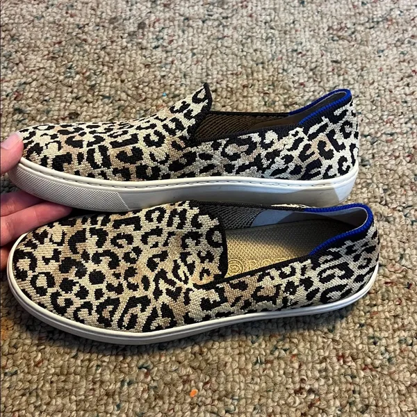 Rothy's Blue and White Slip-On Sneakers - Image 4