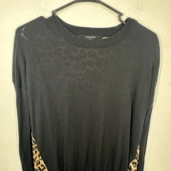 All Saints Black and Brown Crew Neck‎ Sweater - Image 2