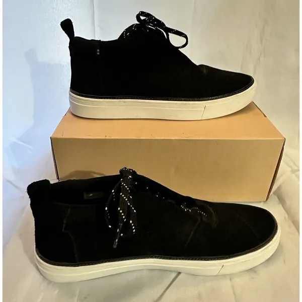 TOMS Riley Mid-Top Sneaker Women’s 9.5 Black Suede OrthoLite NWT - Image 3