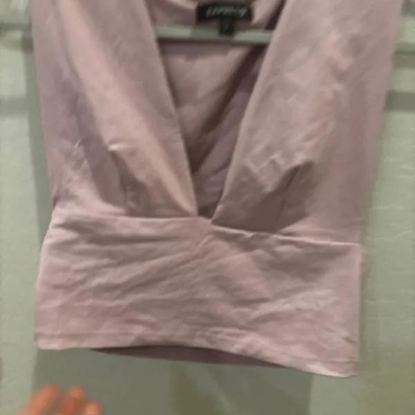 Express‎ Womens Deep V Neck Sleeveless Crop Top Mauve Lilac Purple Small - Image 3