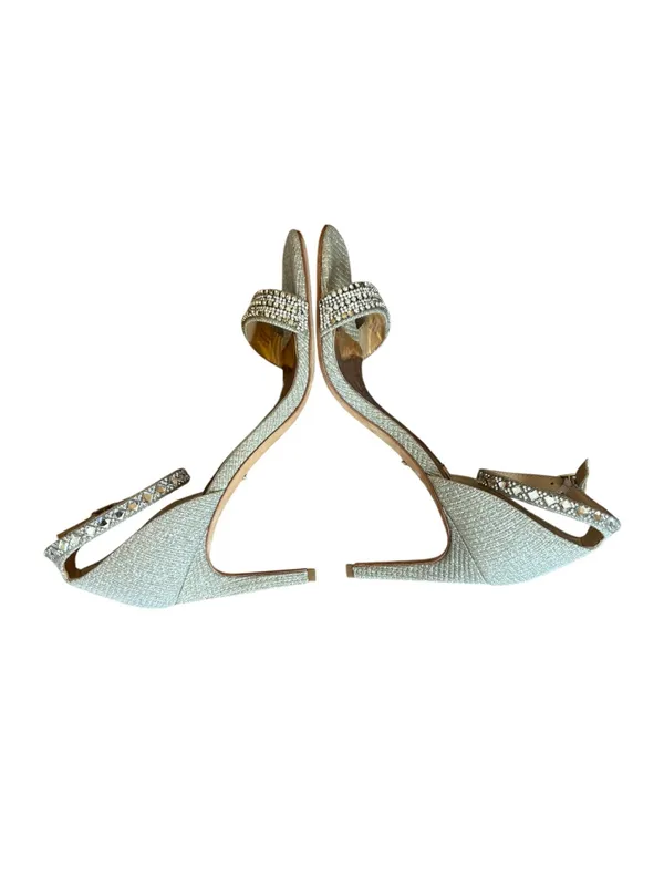 Badgley Mischka Collection Urina Heeled Sandal Platinum Womens Size 9 - Image 9