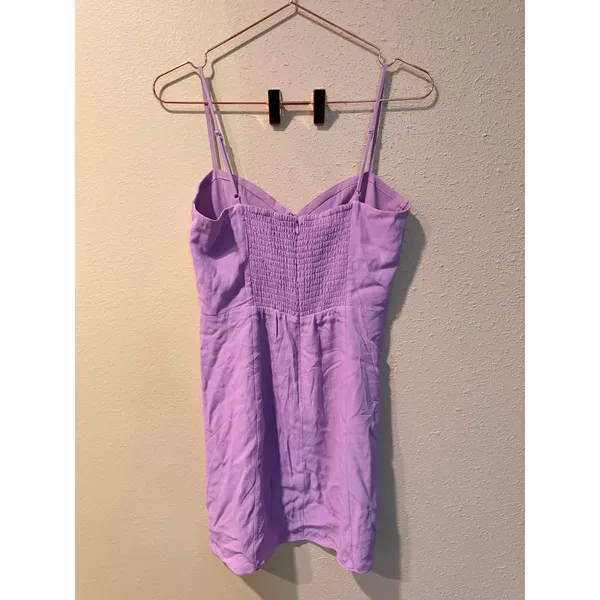 Sunday Best Mini‎ Dress Women Small Purple Sinclaire Bustier Slit Summer Crepe - Image 10